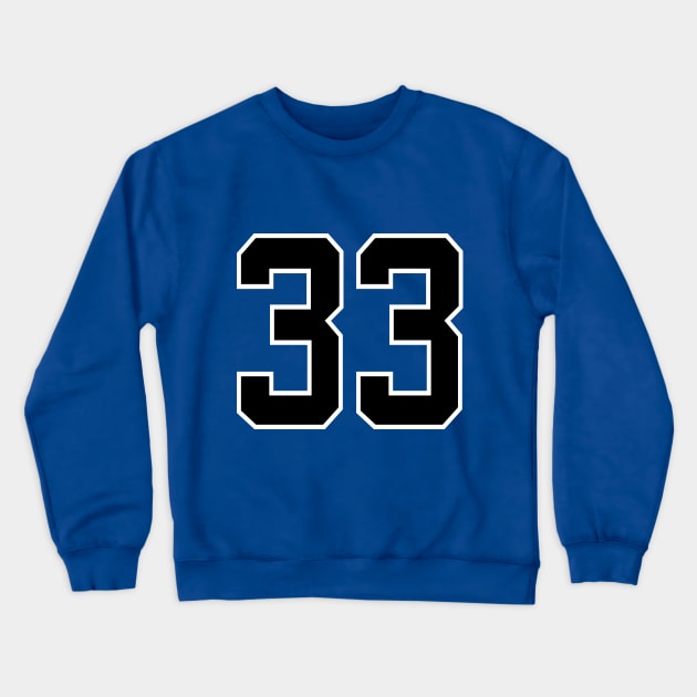 Number 33 Crewneck Sweatshirt by colorsplash